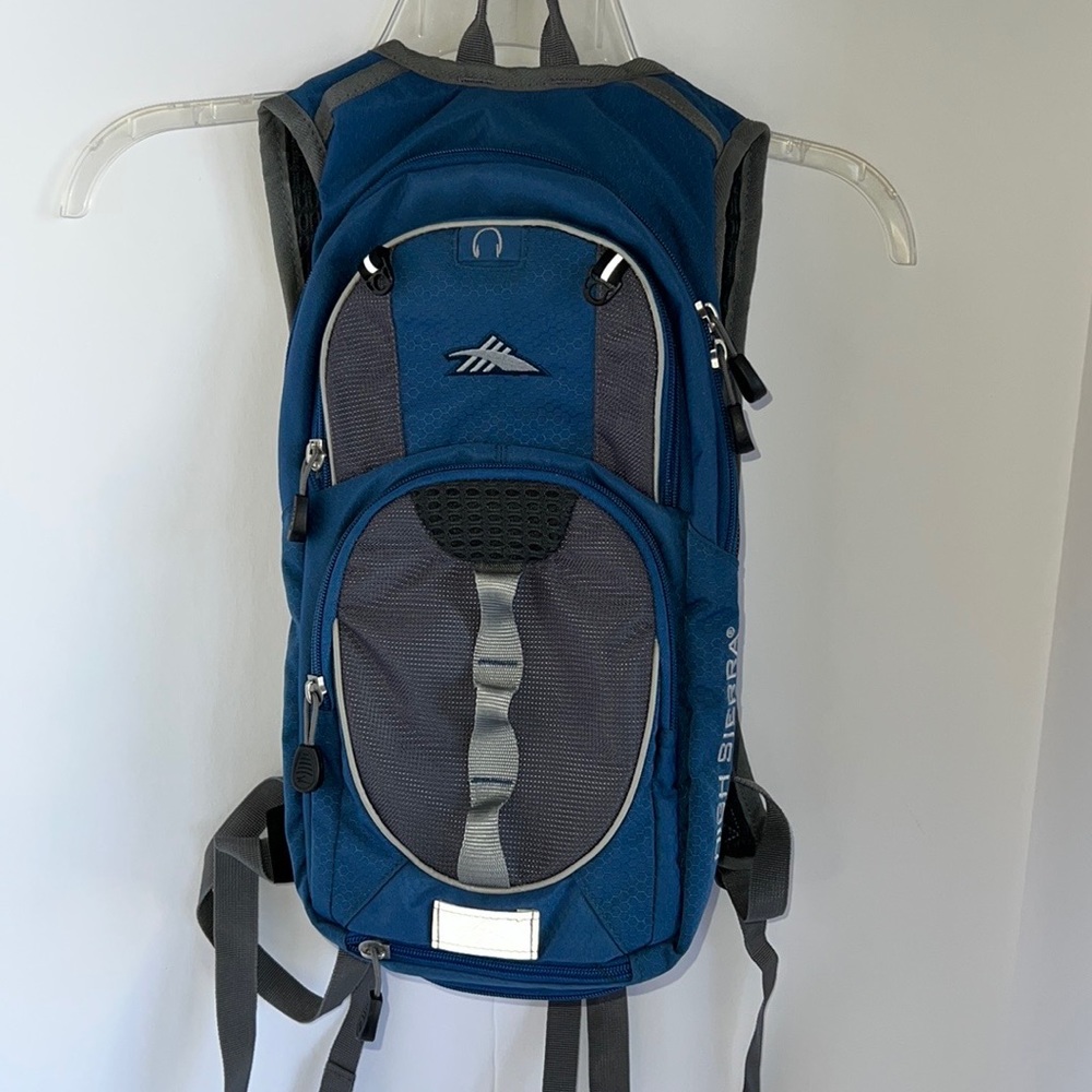 High Sierra Blue and Gray Compact Hydration Backpack